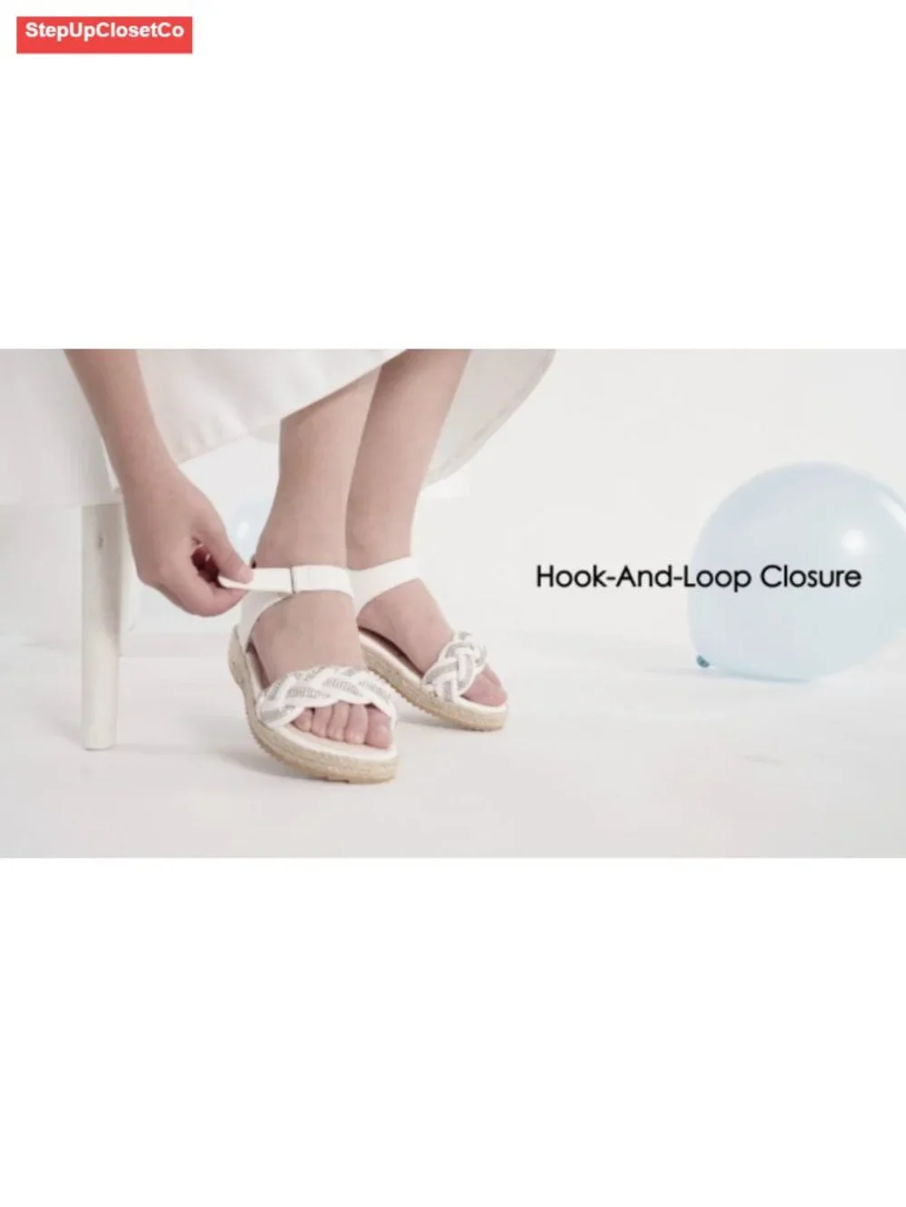 Girls Espadrille Flatform Platform Wedge Sandals with Rhinestones